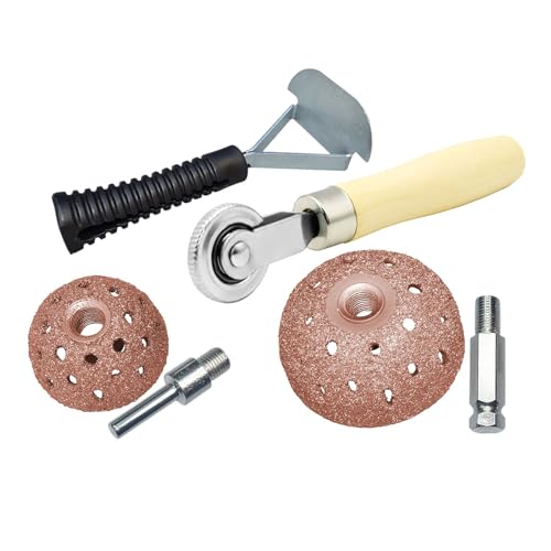 Complete tire repair set with metal grinding tool and ergonomic roller (compatible with all vehicle types tire patches) - color: Oh!