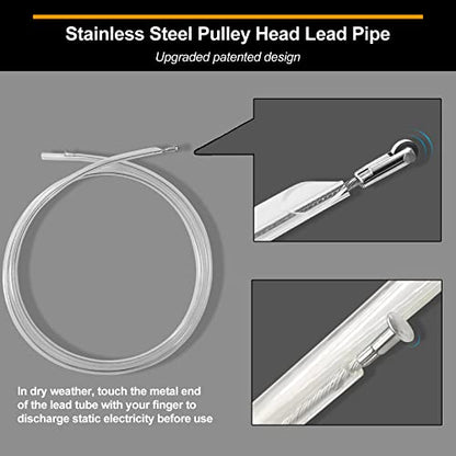 Fuel Transfer Pump 12V, Moves Up to 30 Gallons Of Gas or Diesel Per Hour, with Patented Pulley Lead Pipe, Great for Vehicles, Boats, Equipment, UTV, RV, Etc - color: 30Gal/hr