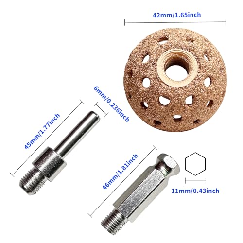 53Pcs Tire Patch Kit Heavy Duty, Tire Repair Tools 42 mm Tungsten Steel Buffing Wheel with 32/42/58mm Tire Patches, Inner Liner Scraper, Tire Patch Roller for Car Motorcycle Bike tractors Grinding
