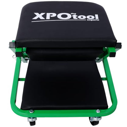 2-in-1 Mechanic Creeper, 36" Z Creeper Seat with 6 Wheels, 300 lbs Capacity, Low Profile Garage Chair, Perfect Mechanic Gift, Red Color, Father's Day Tool Gift (Green) - color: Green