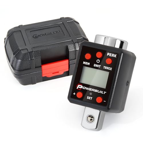 Powerbuilt 3/4-Inch Drive Digital Torque Adapter, 147.5-737.5 Ft-Lb and 200-1000 Nm, Alert Signals Torque Setting, Electronic Torque Wrench Converter with Digital Display, ±2% Accuracy - 940994 - size: 3/4 in.