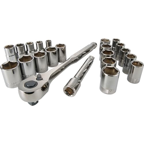 CRAFTSMAN Mechanics Tool Set, 1/2" Drive, SAE/Metric, 22 Piece (CMMT12030) - style: 1/2 Inch Set, 22 Piece