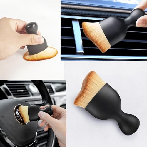 3 PCS Soft Car Interior Detailing Brush Set Dash Duster Tools Dust Removal Kit for Auto Truck SUV & RV Interior Cleaning