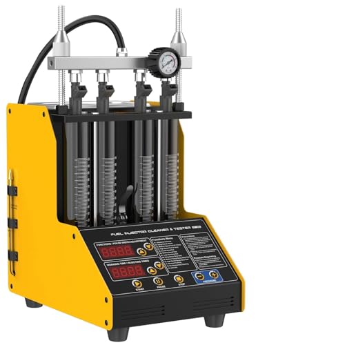 Fuel Injector Cleaner Tester, 4 Cylinder Injector Cleaner Machine, 3 Types Adapter, 3 Cleaning & 9 Testing Functions for Automotive & Motorcycle, 110V/220V,CT150 - size: CT150