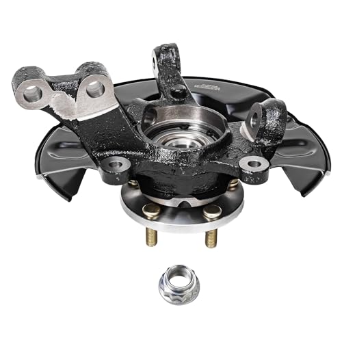 Detroit Axle - Front 4pc Steering Knuckles Kit for 03-08 Toyota Matrix, 2 Steering Knuckles & Wheel Bearing Hubs 2 Outer Tie Rods 2003 2004 2005 2006 2007 2008 [4-Wheel ABS] Replacement - size: 4SU50495/Kit