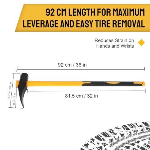 36 in Tire Hammer Bead Breaker Tool, Heavy Duty Duckbill Tire Tool | Heavy duty tire bead breaker with 36-inch leverage and duckbill head design for easier tire removal on truck, tractor and ATV