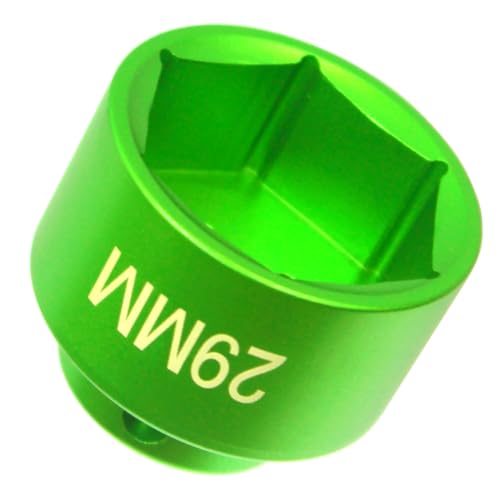 29mm oil filter socket wrench, 1-1/8 Inch-Aluminum low profile 6-point 3/8" Drive,for Dodge Cummins Housing Canister Cap,for also other 29mm fuel filter/oil filter Cap Removal Tool - color: Green, size: 29mm