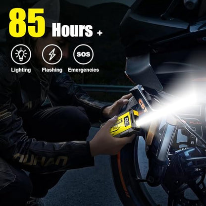 8000A Car Jump Starter, 12V Jump Starter Battery Pack (All Gas,up to 10.0L Diesel Engine) Jumper Cables Portable Lithium Jump Box, USB Output and LED Light - color: yellow