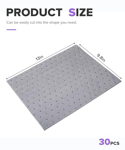 30PCS Absorbent Pads,Car Accessories Oil Cleanup Absorbers,Automotive Spill Mat for Absorbing Protecting,Drip and Spill Pads for Garage,Used for Oil,Water,General Wet Spill Cleanup