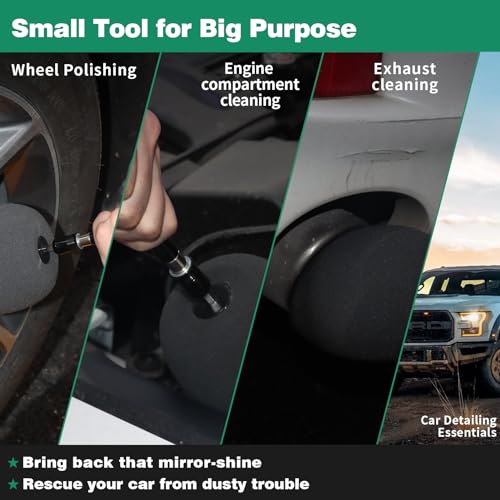 Wheel Polisher Kit for Drill,1/4" Hex Shank for Standard Household Drill/Impact Driver,Gourd Head Design is Very Suitable for Cleaning All Kinds of Wheels, Exhaust Tips,Grilles & etc. - size: 1PCS Wheel Polisher