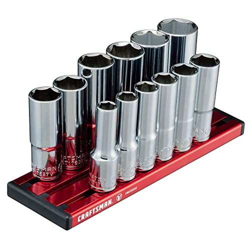 CRAFTSMAN V-SERIES Socket Set, Deep MM, 3/8 Inch Drive, 12 Piece (CMMT17560V) - style: Deep MM