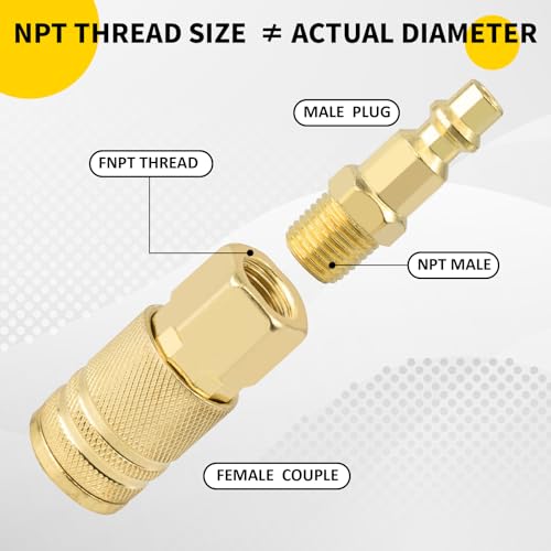 Air Coupler & Plug Kit,67Pcs 1/4" NPT Air Tool Fittings Set,Quick Connect Air Hose Fittings Air Compressor Accessories