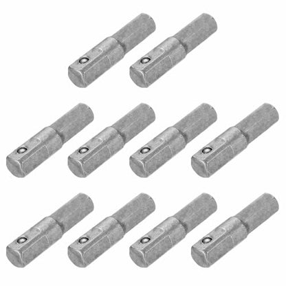 HARFINGTON 10pcs Impact Socket Adapter 1/4" Square Drive 1/4" Hex Shank 1.2" Long Extension Bit for Axle Nut Driver Drill Socket Sets - size: 1/4" x 1.2"