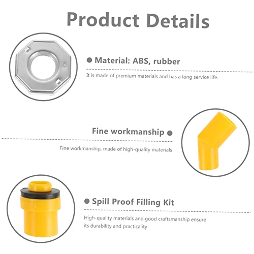 KICHOUSE Non-Spill Coolant Funnel Kit 15pc Car Radiator Filling System Tool Funnel for Antifreeze