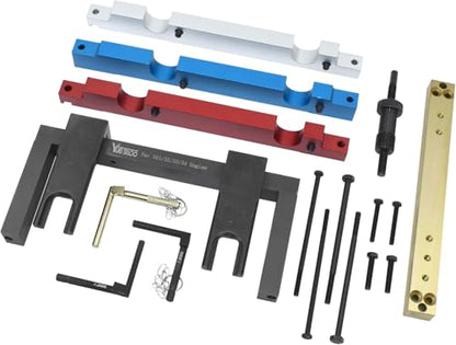 Master Engine Timing Vanos Camshaft Alignment Locking Tool Kit | Compatible with BMW 2.5L 3.0L N51 N52 N53 N54 N55 S55 Engines, Crankshaft Flywheel Alignment Tool Kit - color: Blue-New