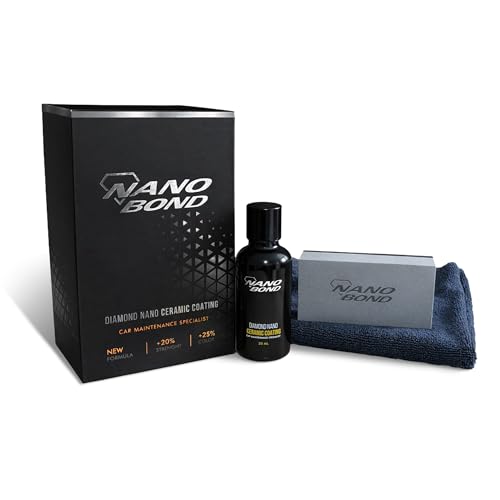 Nano Bond Ceramic Coating for Cars - 80% SiO2 Formula, Hydrophobic Paint Protection, UV & Corrosion Resistant for Glass, Wheels & Plastic, Easy Application, Car Detailing Kit, 30ml - size: 30ml