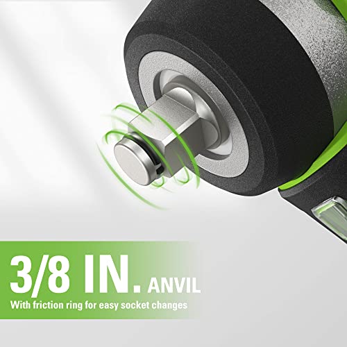 Greenworks 24V 3/8" Brushless Cordless Impact Wrench, 2.0Ah Battery and Compact Charger Included - size: 150 ft.-lbs., style: 2Ah Kit