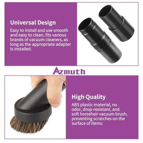 25mm Soft Horsehair Vacuum Brush Attachment with Vacuum Hose Adapter for Shark Vacuum Attachments, Vacuum Attachment for Shop Vac and Most Household Vacuum Cleaner - 3 Pcs - style: 3 Pcs