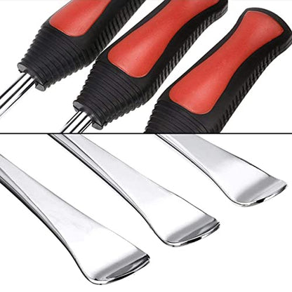US 13Pcs Motorcycle Tyre Repair Tool Spoon Set with 3 Tire Levers Spoon & 2 Protective Sleeves & 6 Valve Core & Wrench Motorcycle Tire Tool Kit Motorbike Tire Changing Spoons Lever