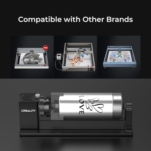 Creality Rotary Kit Pro, Laser Rotary Roller 3 in 1 Multi-Function Engraving Accessories for Laser Engraver, Jaw Chuck Rotary for Engraving Wine Glass, Baseball Bat, Ring and Most Cylindrical Objects - size: Rotary Roller-Pro