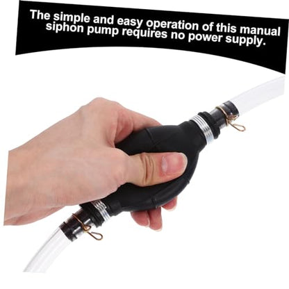 1set Manual Fuel Siphon Pump Kit Hose for Oil Water Fuel Transfer Lightweight Easy to Use Hand Pump for Automotive Home Applications