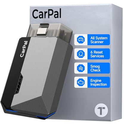TOPDON Carpal-US OBD2 Code Reader Bluetooth, All System OBD2 Scanner for iOS & Android, Vehicle Health Check, 6 Maintenance Services, Smog Check, Repair Guide, 1 Year Free Update