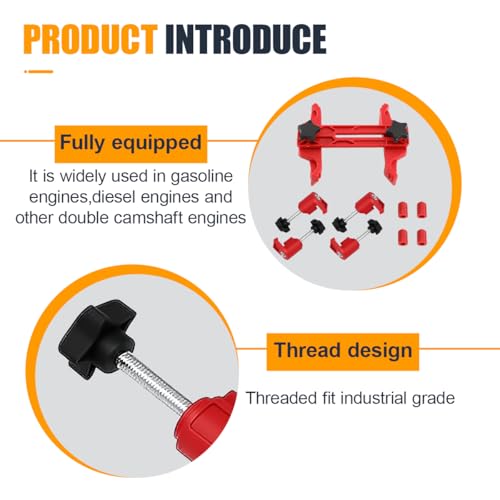 9 PCS Car Camshaft Engine Timing Tool Kit - Dual Camshaft Clamp Car Engine Timing Sprocket Gear Locking Tool - Universal Twin Cam Bearing Tool for Gasoline or Diesel Generators