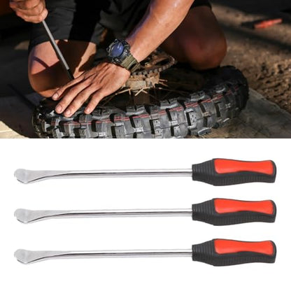 KIMISS 12PCS Tire Repair Kit with Tools, Motorcycle Tire Spoons Iron Levers Set and Rim Protectors, Portable Storage Bag for Dirt Bike ATV Scooter Lawn Tractor