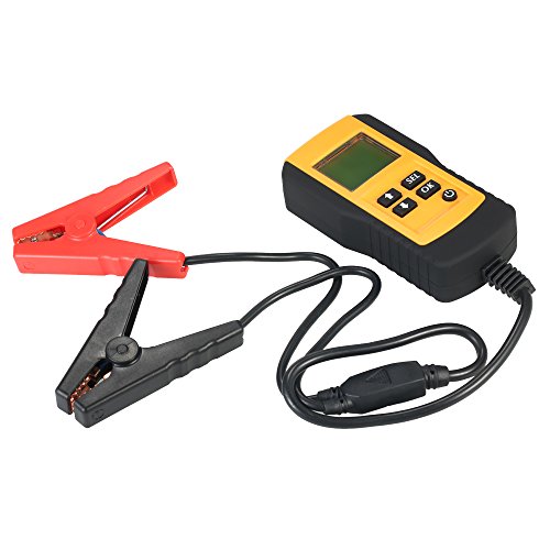 12V Car Battery Analyzer LCD Digital Automotive Vehicle Battery Diagnostic Tester Tool with Clamps CCA Value Voltage Resistance Status