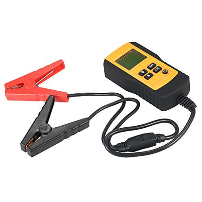12V Car Battery Analyzer LCD Digital Automotive Vehicle Battery Diagnostic Tester Tool with Clamps CCA Value Voltage Resistance Status