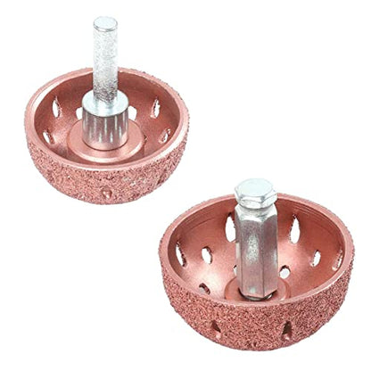 2Pcs 42mm & 55mm Tire Buffing Wheel Grinder & Patch Tool with Linking Rod | Thread Adapter Tire Repair Grinding Head Tire Patch Roller for Low & High Speed Tire Buffer - color: 42mm 55mm