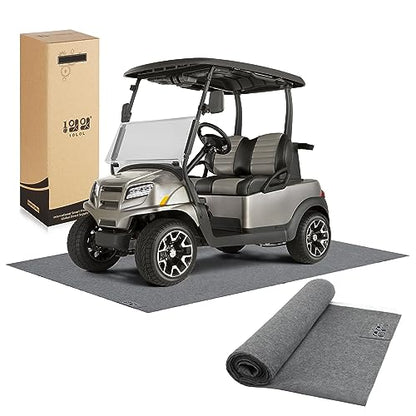 10L0L Golf Cart Parking Mat - 8.8 x 4.9 ft Premium Garage Floor Mat, Oil Absorbent & Waterproof Mechanic Pad for Club Car, EZGO, Yamaha, ATV, UTV, Motorcycles - Heavy-Duty Anti-Slip Protector