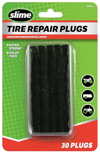Slime 1031-A Tire Repair Plug Pack, Standard Heavy Duty Strings, for tubeless Off-Road Tires, Such as ATVS, wheelbarrows, Lawn mowers, Trailers, Pack of 30 - size: Pack of 30, style: Plugs