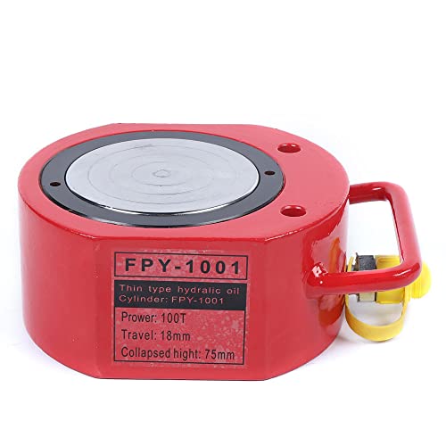 100 Ton Hydraulic Cylinder Jack,Pancake Cylinder Ram, Flat Lift Cylinder 16MM, Body Jack, Mini Hydraulic Floor Jack for Steel, Bridges, Machinery