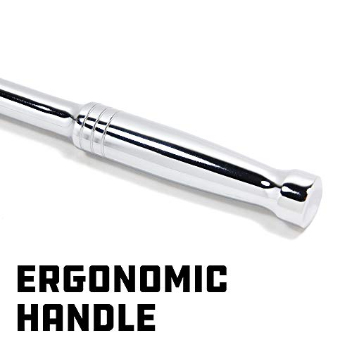 Powerbuilt Flex Head 1/2 Inch Drive Breaker Bar Extension, 18 Inches Long Extension, Rotating 180 Degree, Tight Spaces, Optimized Leverage and Torque - 640853 - size: 18", style: 1/2" Drive