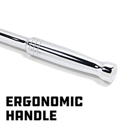 Powerbuilt Flex Head 1/2 Inch Drive Breaker Bar Extension, 18 Inches Long Extension, Rotating 180 Degree, Tight Spaces, Optimized Leverage and Torque - 640853 - size: 18", style: 1/2" Drive
