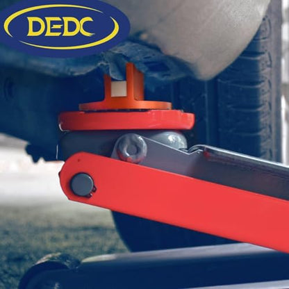 DEDC Universal Aluminum Grooved Magnetic Jack Pad, Jacking Puck Pinch Weld Frame Rail Adapter, Oil Change Mush Haves, Change Tire Repair Tires Oil Must Have, for Car SUV Truck Pickup Sedan MPV Wagon - color: Orange 1 Pc