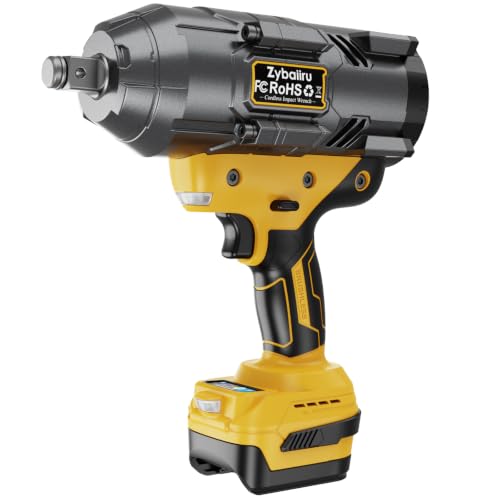 1600Ft-lbs 3/4" Cordless Brushless High Torque Impact Wrench | Compatible with DEWALT 20V Battery, Heavy Duty, 3-Speed & 2 LED Lights & RSS, For Car & Truck & RV & Rusted Bolts, Bare Tool