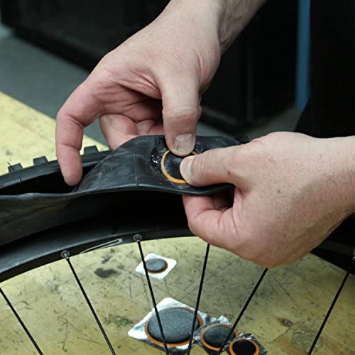 Slime 1022-A Tube Rubber Patch Kit, for Bikes and Other Inflatables, Contains, 5 Patches, Scuffer and Glue - size: 5-Count, style: Rubber Patch Kit