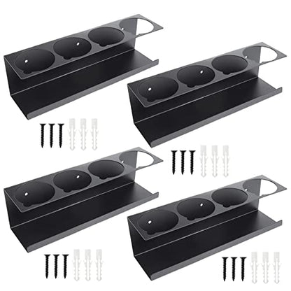 RealPlus Aerosol Spray Can Holder Rack Organizer, 4 Can Spray Bottle Holder Heavy-Duty Steel Wall Mounted for Garage and Workspace, Pack of 4 - color: 4-Can