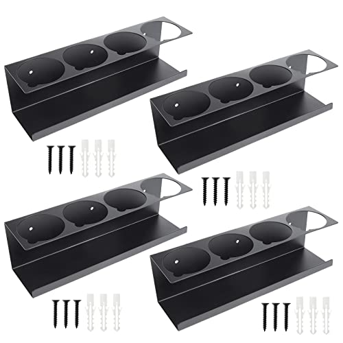 RealPlus Aerosol Spray Can Holder Rack Organizer, 4 Can Spray Bottle Holder Heavy-Duty Steel Wall Mounted for Garage and Workspace, Pack of 4 - color: 4-Can