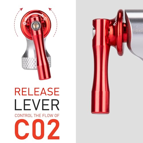 CO2 Inflator Kits, Presta and Schrader Valve Compatible, CO2 Bike Tire Pump for Mountain and Road Bicycles - style: STYLE:D