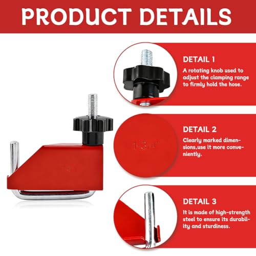 4Pcs Hose Pinch Off Pliers, Hose Clamp Pliers for Flexible Fuel Line Coolant Radiator Brake Hoses Without Damaging The Line(Color:Red)