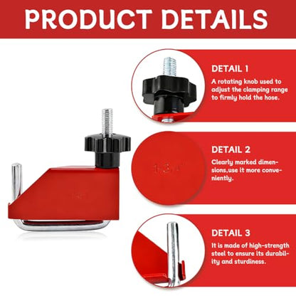 4Pcs Hose Pinch Off Pliers, Hose Clamp Pliers for Flexible Fuel Line Coolant Radiator Brake Hoses Without Damaging The Line(Color:Red)