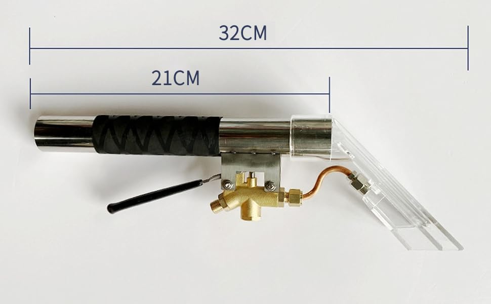 Carpet Cleaning Extractor with Clear Head for ShopVac & Most Portable Carpet Attachment, Upholstery and Auto Detailing Tool Hand Wand, Extractor Vacuum Hose Kit