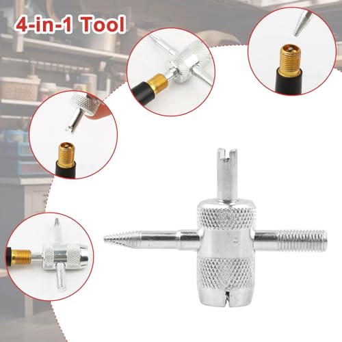 54PCS Tire Valve Stem Repair Tool, Quick Change Valve Stem Installation Tool Without Tire Removal, with TR413 TR414 Stems and Cores, for Cars Motorcycles ATVs Tubeless Tires