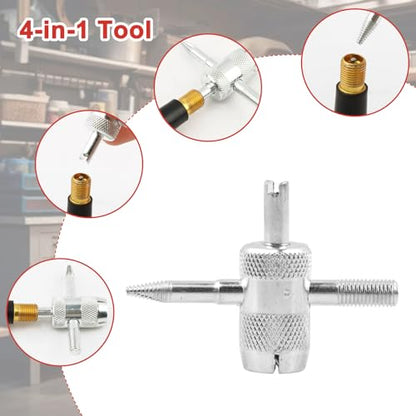 54PCS Tire Valve Stem Repair Tool, Quick Change Valve Stem Installation Tool Without Tire Removal, with TR413 TR414 Stems and Cores, for Cars Motorcycles ATVs Tubeless Tires