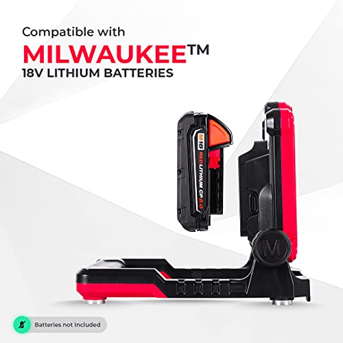 Master Tailgaters FLUD 4000 LED Work Flood Light Compatible for Milwaukee 18v Battery