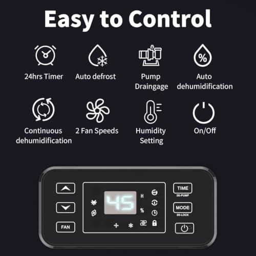 Shinco Commercial Dehumidifiers with Pump, 200 Pints Industrial Dehumidifier for Crawl Spaces, Basements Warehouse and Large Spaces up to 8,000 Sq Ft - color: 8,000 Sq.Ft.