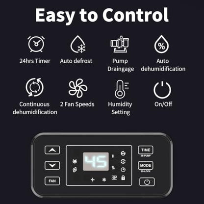 Shinco Commercial Dehumidifiers with Pump, 200 Pints Industrial Dehumidifier for Crawl Spaces, Basements Warehouse and Large Spaces up to 8,000 Sq Ft - color: 8,000 Sq.Ft.